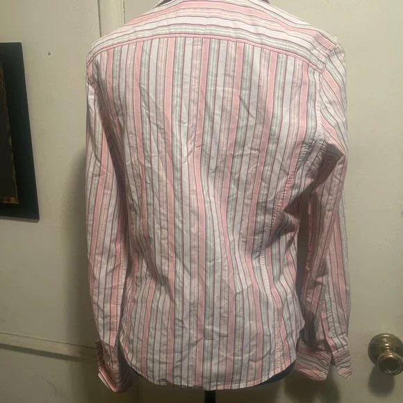 Faconnable women’s stripped button down shirt, XS - Picture 2 of 3